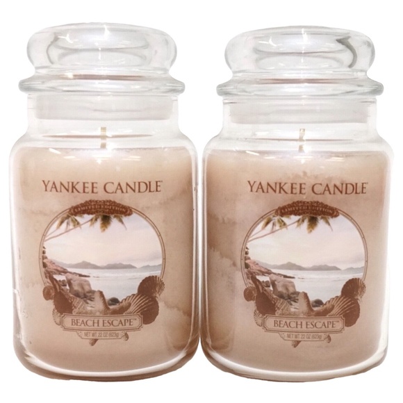 Yankee Candle Set of 2 Large Jar Candle 22oz - Beach Escape - Picture 1 of 1